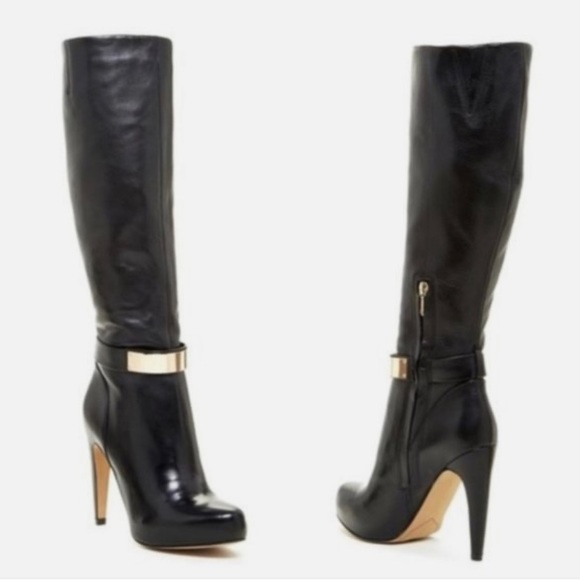 Sam Edelman Shoes - Sam Edelman Klara Women's Knee-High Black Leather Boot Size 6.5